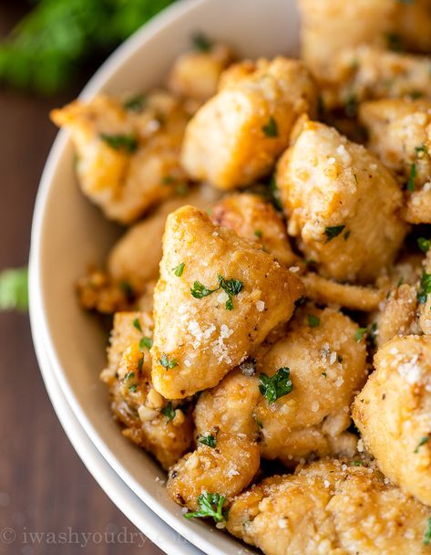 Garlic Parmesan Chicken Bites