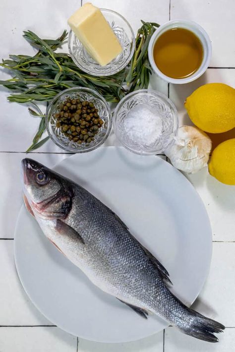 Roasted Branzino with Caper Butter