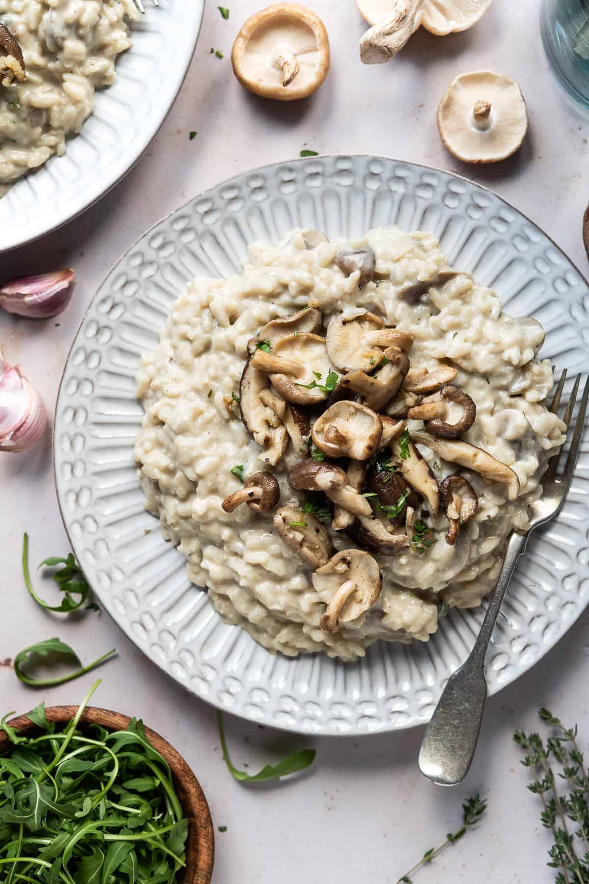 Vegan Mushroom Risotto With Truffle Oil