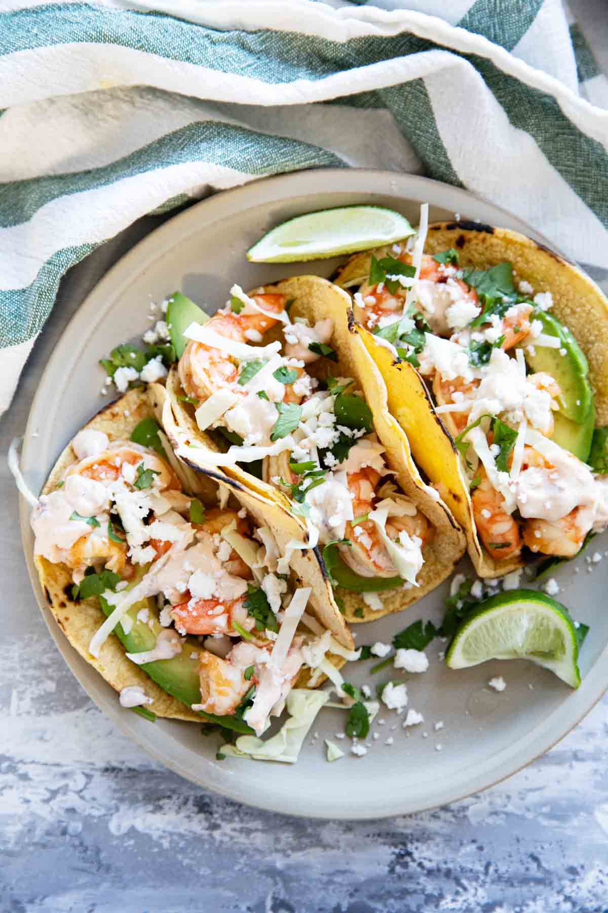 Shrimp Tacos with Chipotle Lime Crema